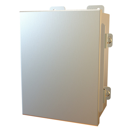 HAMMOND MFG. N4X J Box, Hinge Cover w/Panel, 8 x 6 x 4, 316 SS 1414N4PHS16G4